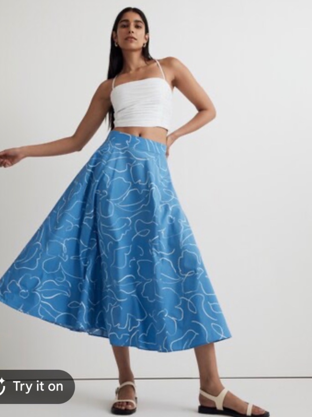 Madewell maxi skirt in linear bloom